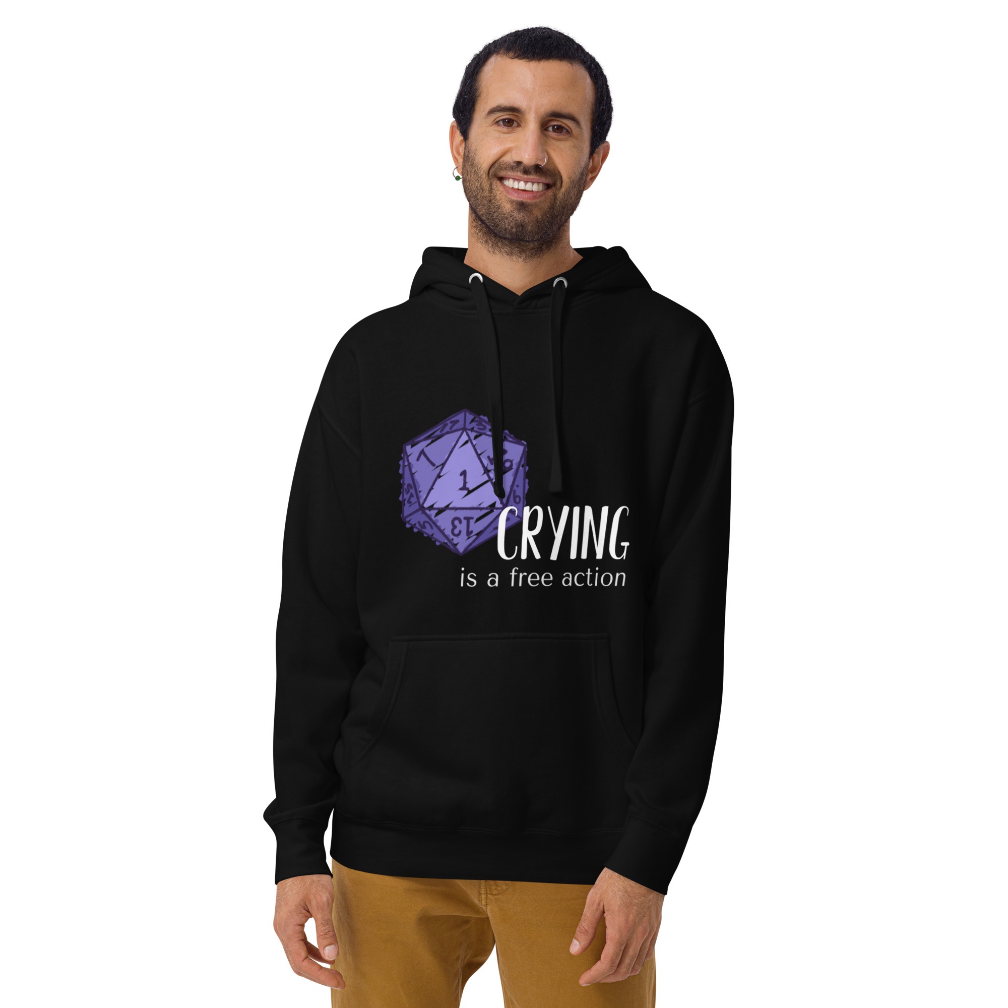 Nat 1 Crying Is A Free Action - Hoodie - Unisex - House Of Lolth
